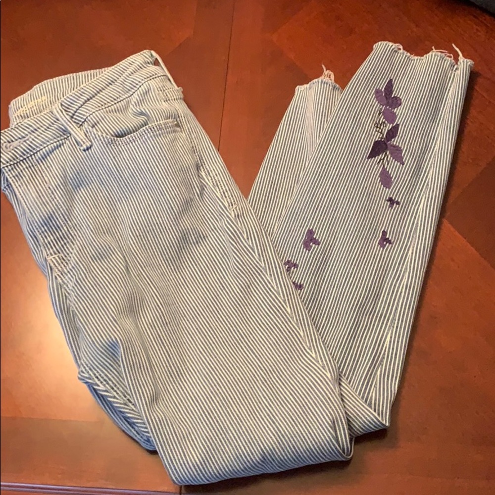 Old navy striped jeans